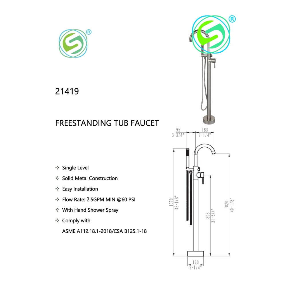 Freestanding Tub Faucet 21419