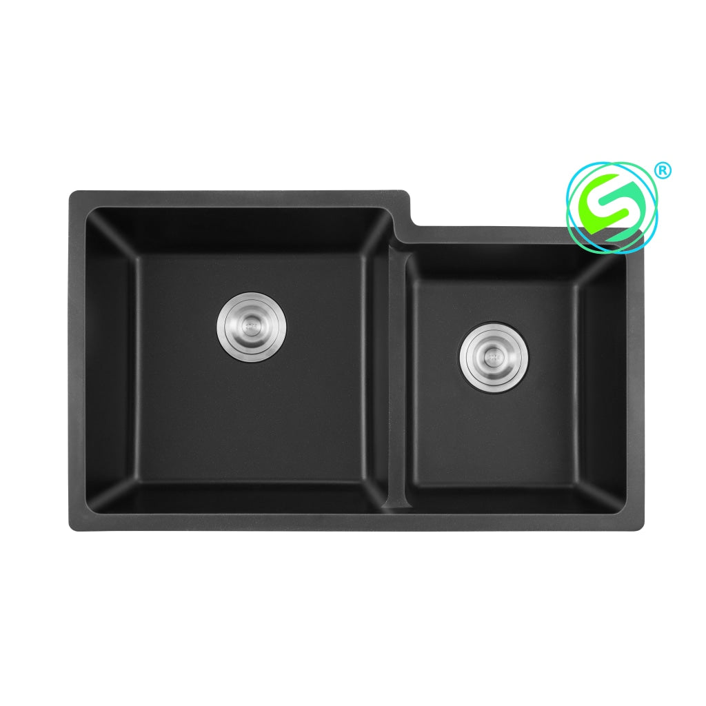 Gs8402Bl Double Bowl Undermount Sink.