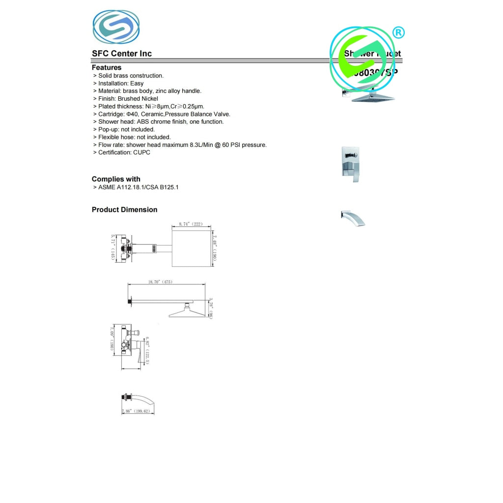 Shower Panel 2080307Sp