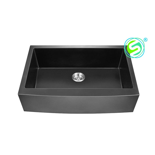 Composite Granite Cg-Ap3322S Single Bowl Farmhouse Apron Sink.