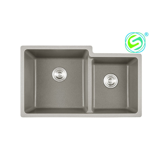 Gs8402Bl Double Bowl Undermount Sink.